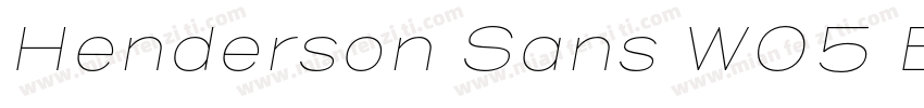 Henderson Sans W05 B字体转换